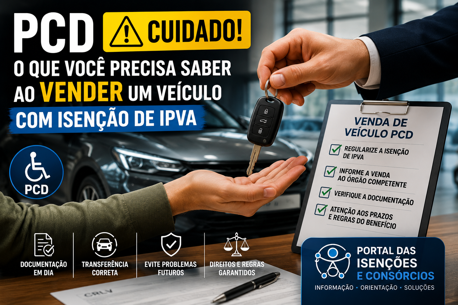 PCD: Como Vender um Veículo com Isenção de IPVA Sem Problemas