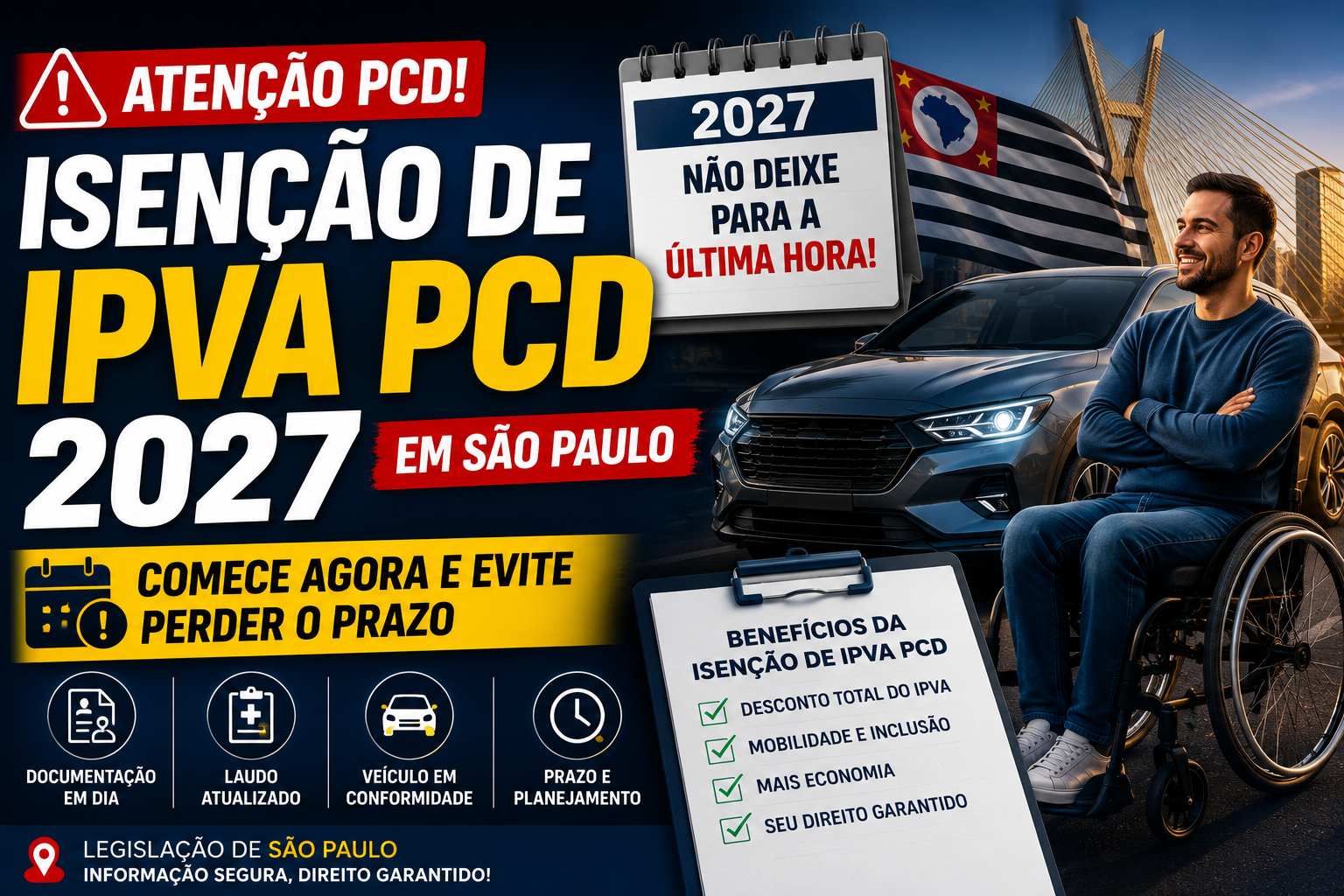 Isenção de IPVA PCD 2027