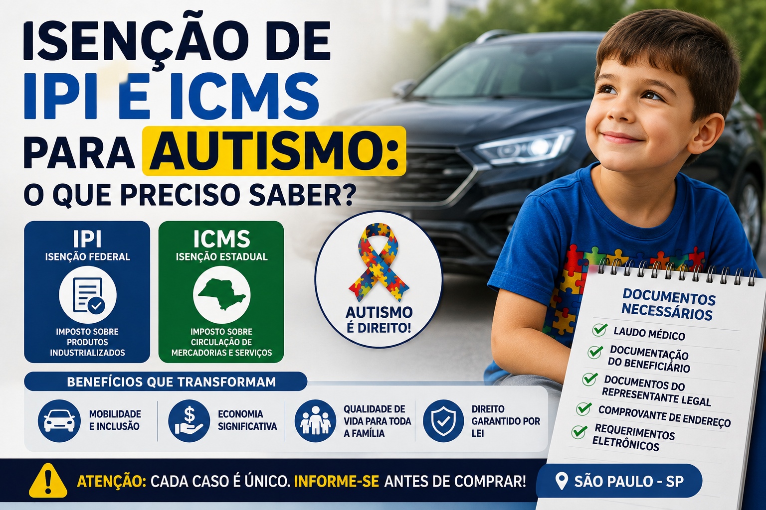 Isenção de IPI e ICMS para Autismo